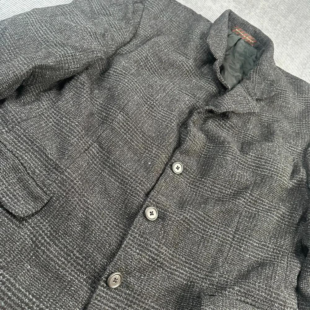 Viintage Nordstrom Sportcoat Mens 46R Blazer Linen Grey 
